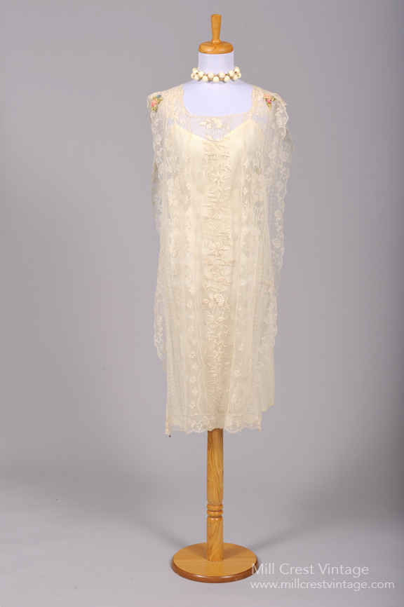 Flapper Lace Vintage Art Deco Wedding Dress