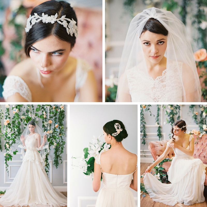 A Romantic Collection of Veils & Bridal Hair Accessories from January Rose Bridal