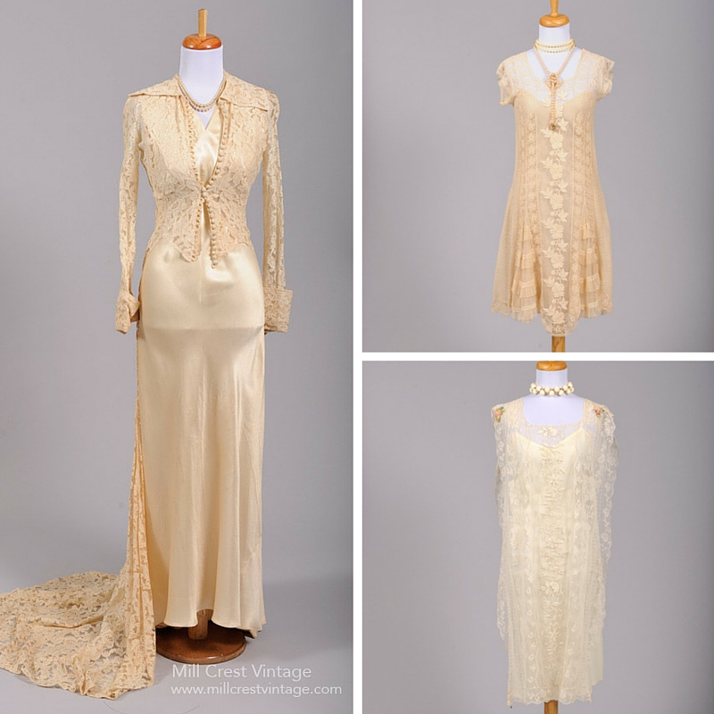 Beautiful Vintage Art Deco Wedding & Bridesmaid Dresses from Mill Crest Vintage
