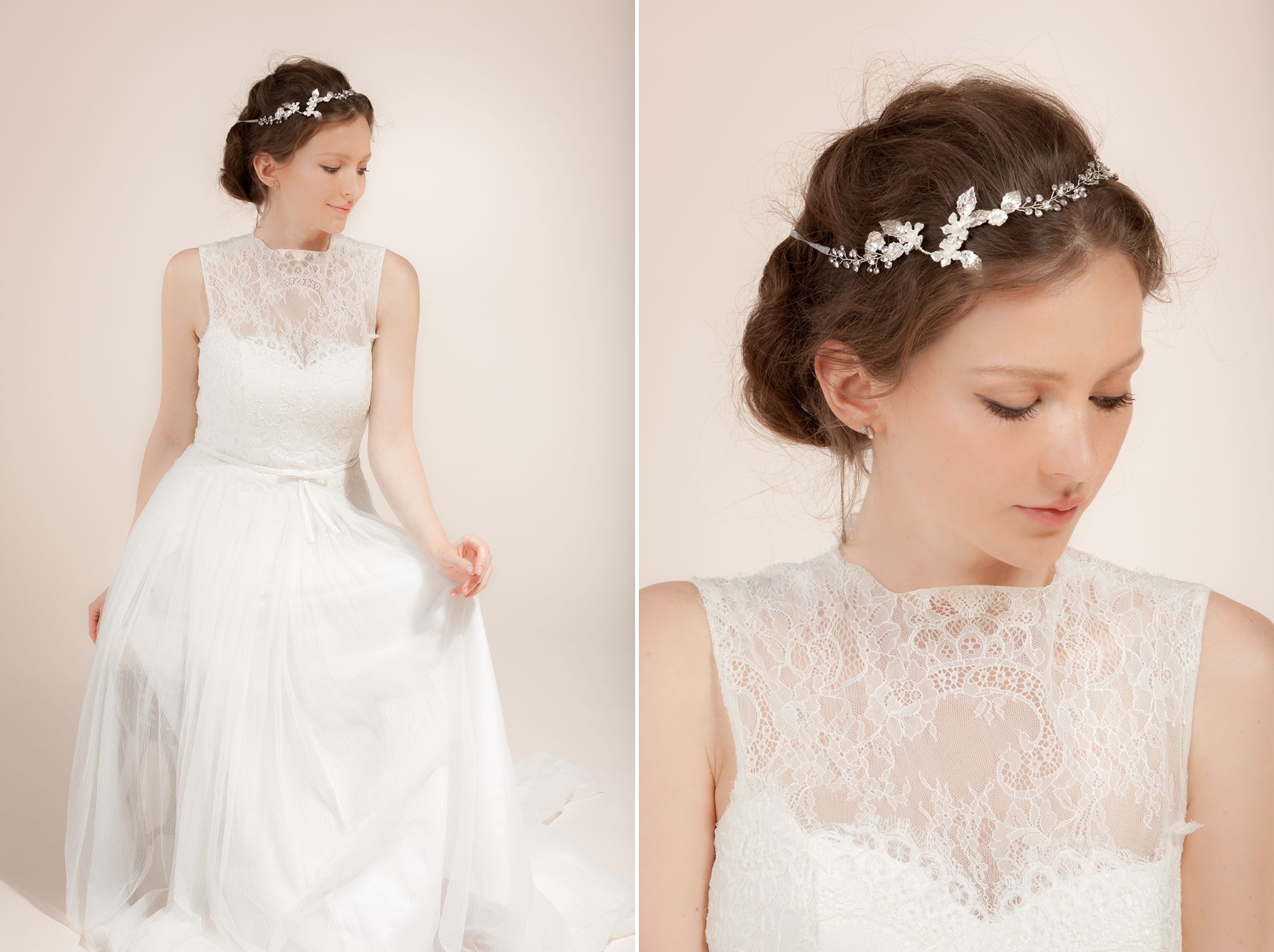 Silver Headband - A New Collection of Elegant Bridal Hair Accessories & Veils from Wanlu Bridal