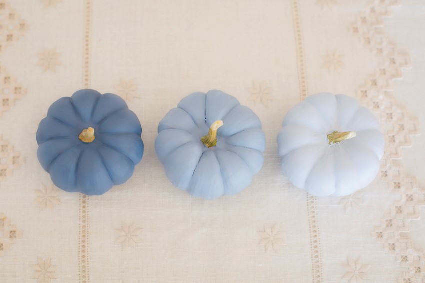 DIY Painted Pumpkins - the perfect Fall wedding centrepieces