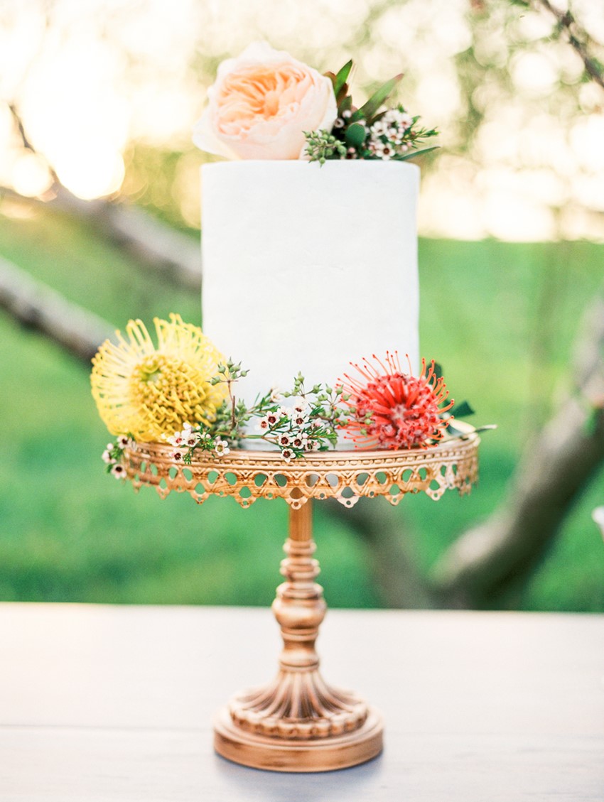 Charming Spring Elopement  Wedding Cake