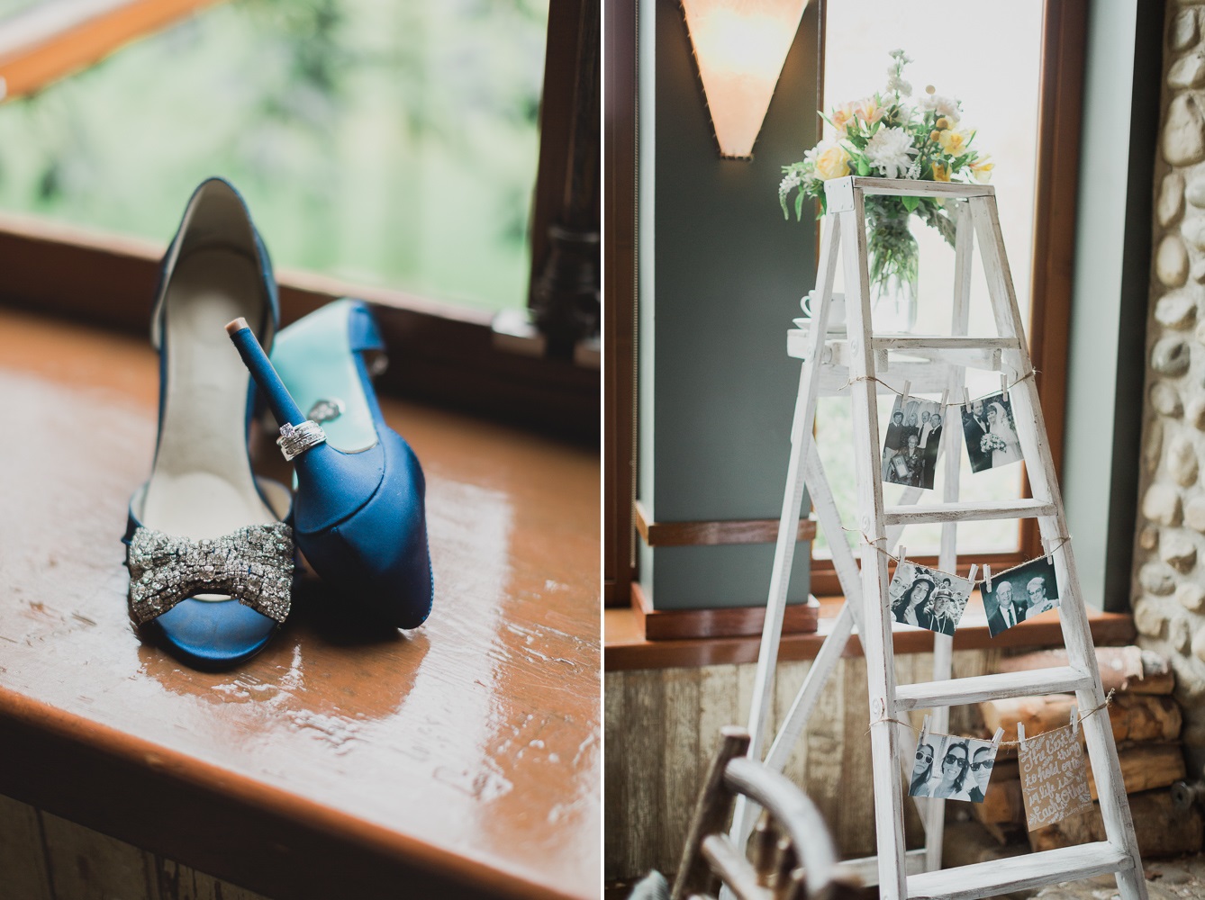 Blue Bridal Shoes - A Romantic & Intimate Wedding Full of Vintage Charm
