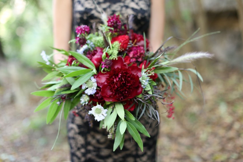 Marsala Bouquet - Glamorous Wedding Inspiration with Opulent Fall Florals from Flora Fetish