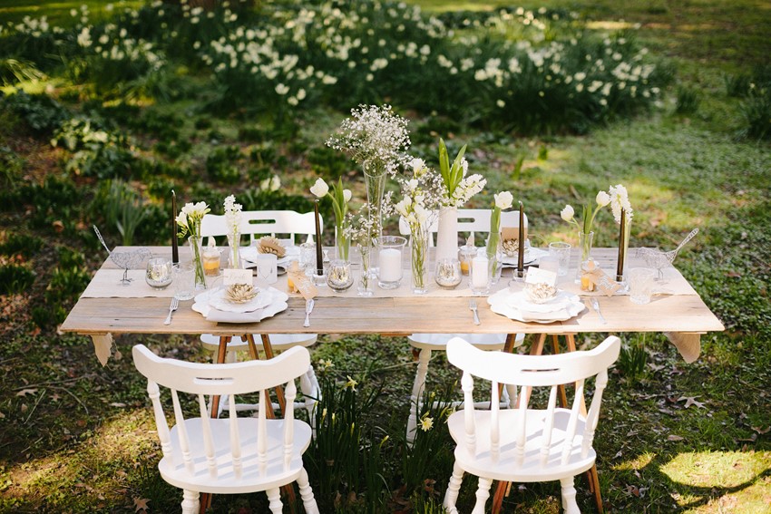 Elegant Rustic Wedding Tablescape - A Rustic Vintage Wedding Inspiration Shoot at Montrose Berry Farm