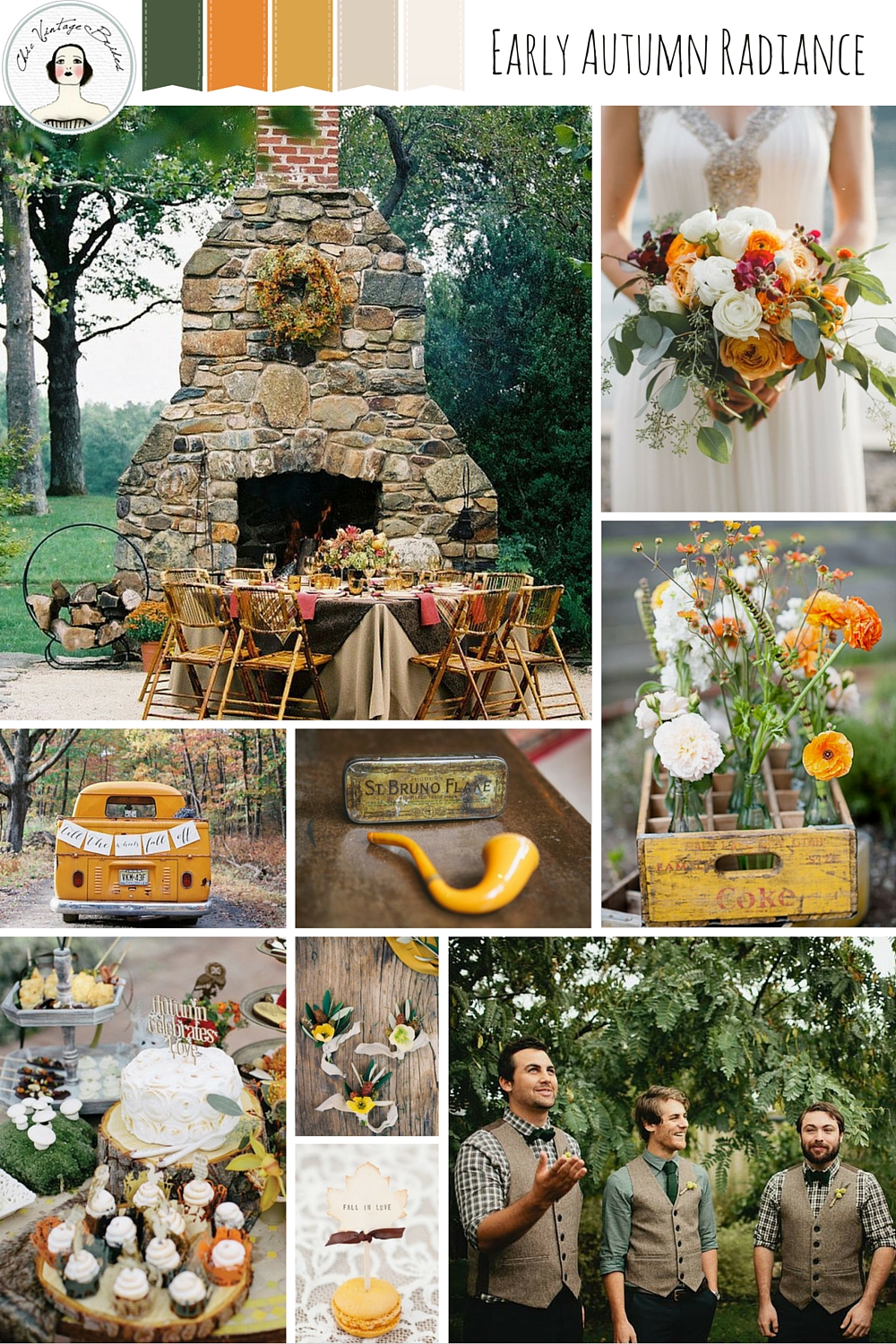 Early Autumn Radiance – Rustic Autumn Wedding Inspiration in Rich Fall Shades