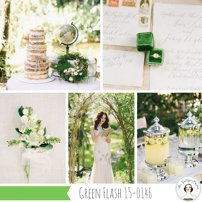 Top 10 Spring Wedding Colours for 2016 from Pantone - Green Flash
