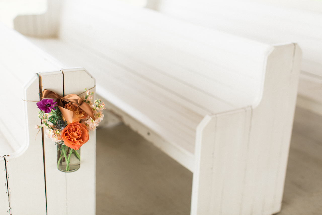 Wedding Ceremony Seating Decor - An Intimate Wedding Full of Rustic Vintage Elegance
