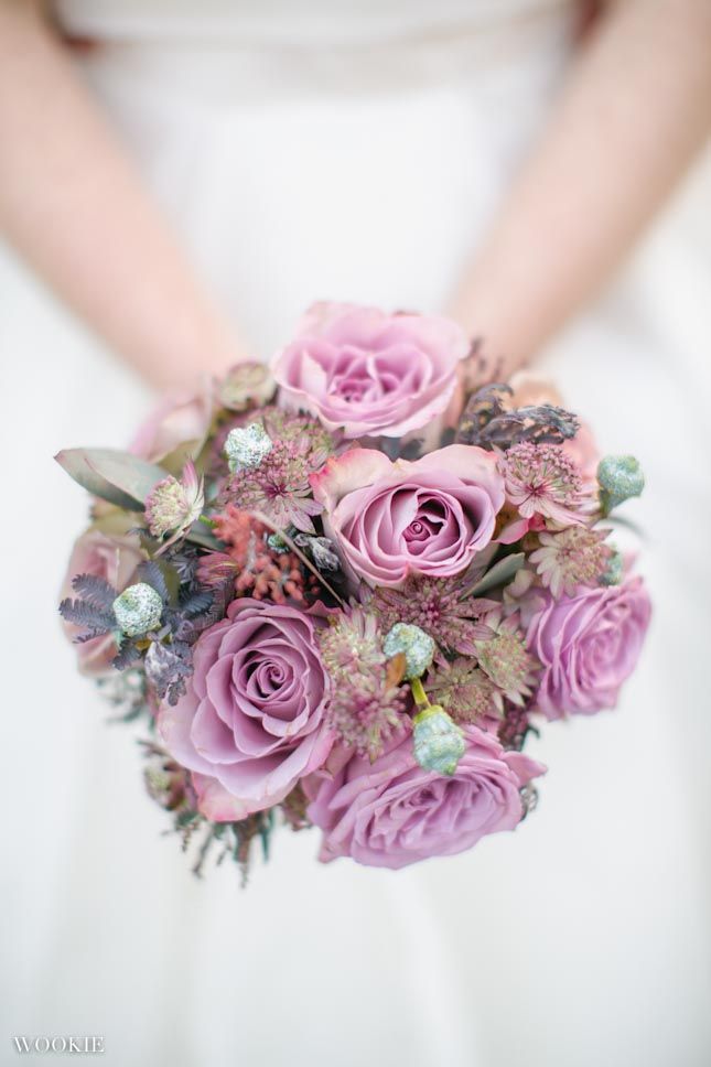Purple Rose Bridal Bouquet - 20 Beautiful Bridal Bouquets for the 1950s Loving Bride