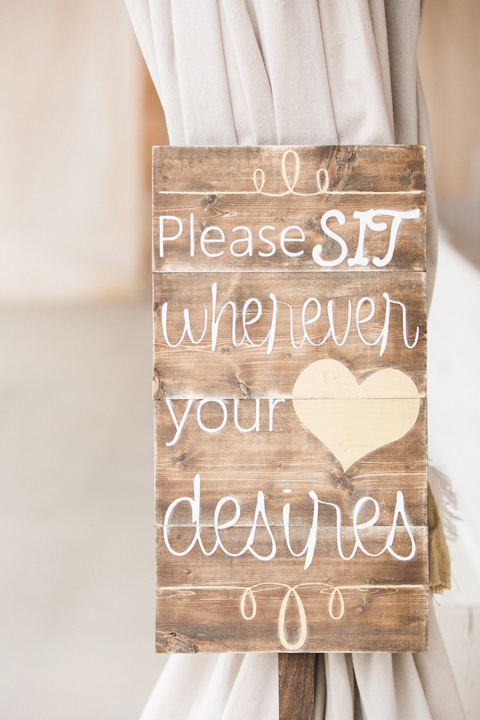 Wedding Ceremony Seating Sign - An Intimate Wedding Full of Rustic Vintage Elegance