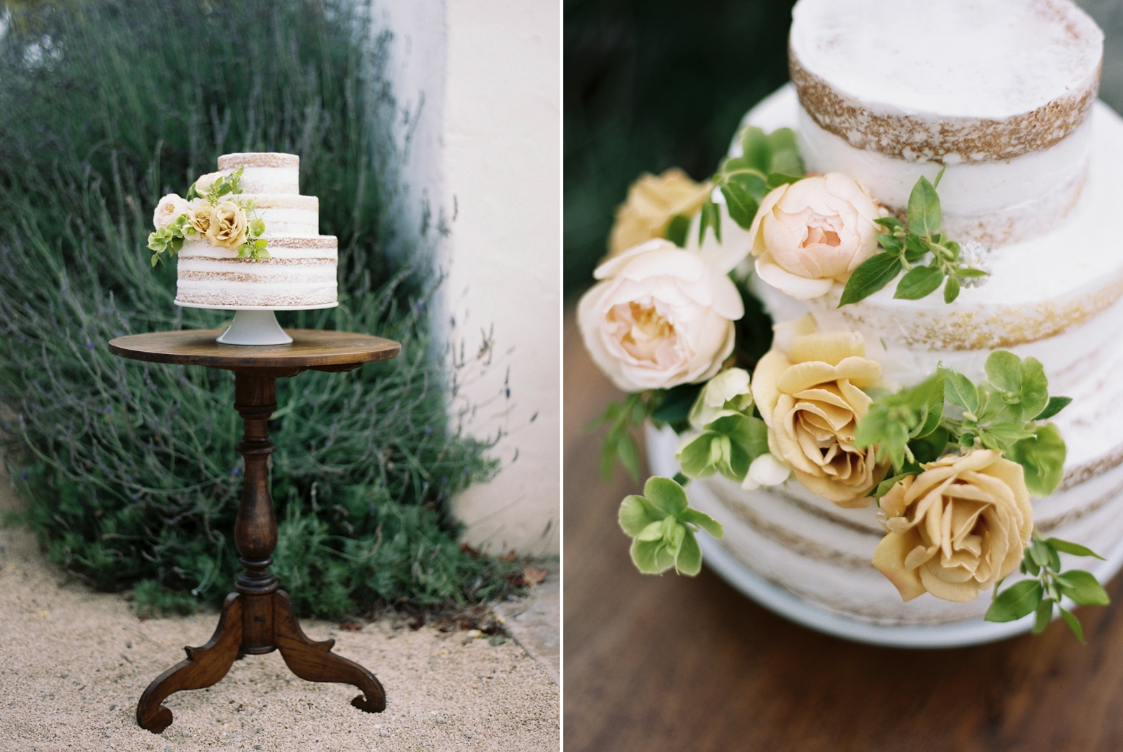 Naked Wedding Cake - Dreamy Garden Wedding Inspiration with a Hint of Provence