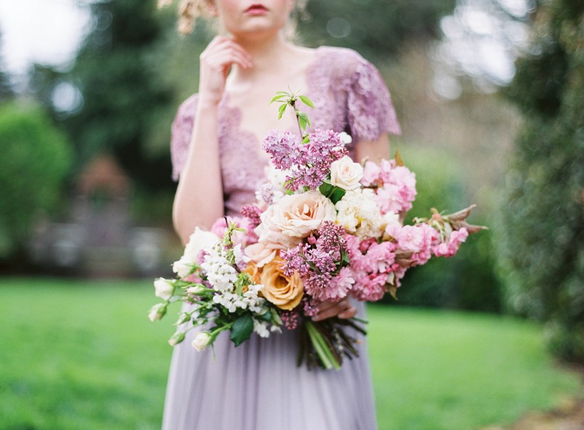 Modern Vintage Bridal Bouquet - Romantic Spring English Garden Wedding Inspiration