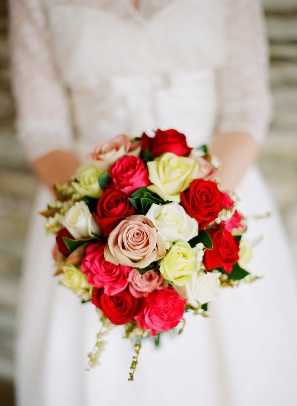 Rose Bridal Bouquet - 20 Beautiful Bridal Bouquets for the 1950s Loving Bride
