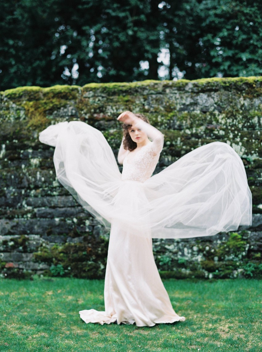 Long Sleeve Lace Wedding Dress - Romantic Spring English Garden Wedding Inspiration