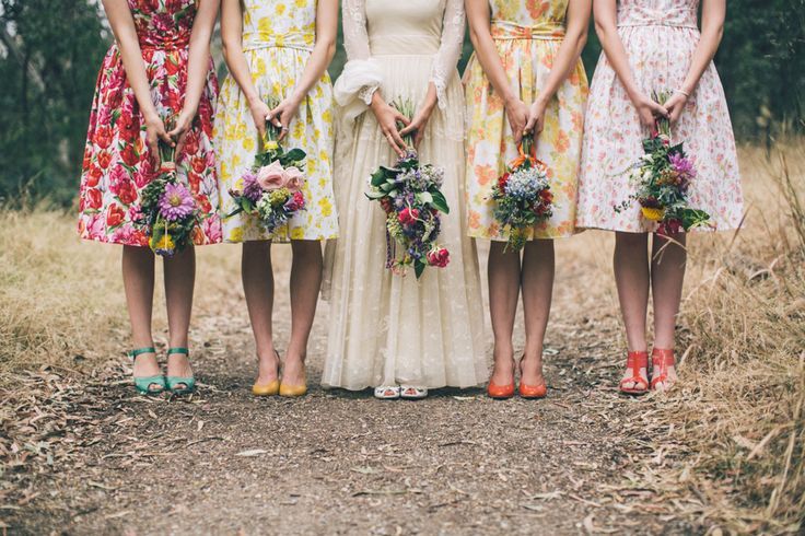 Floral 1950s Bridesmaid Dresses