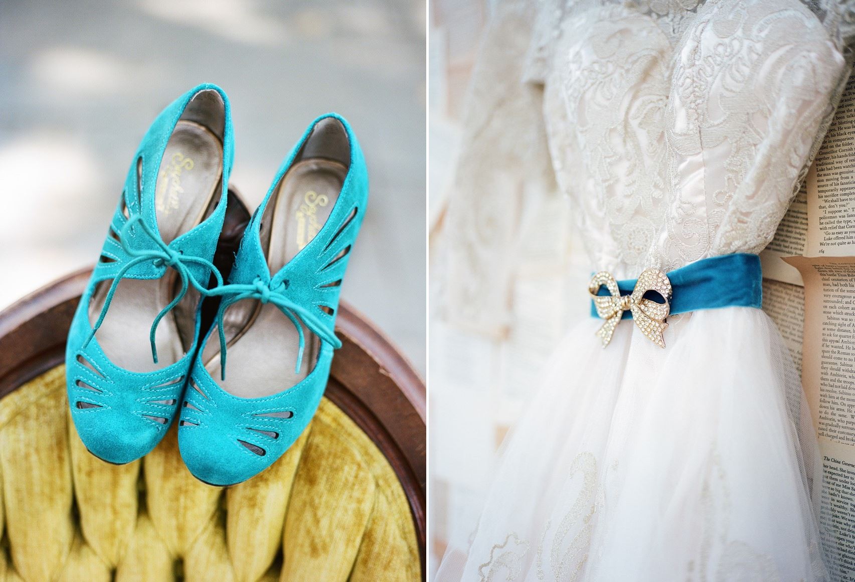 Vintage Bridal Shoes - Mid-Century Vintage Wedding Shoot Inspired by Penguin Books