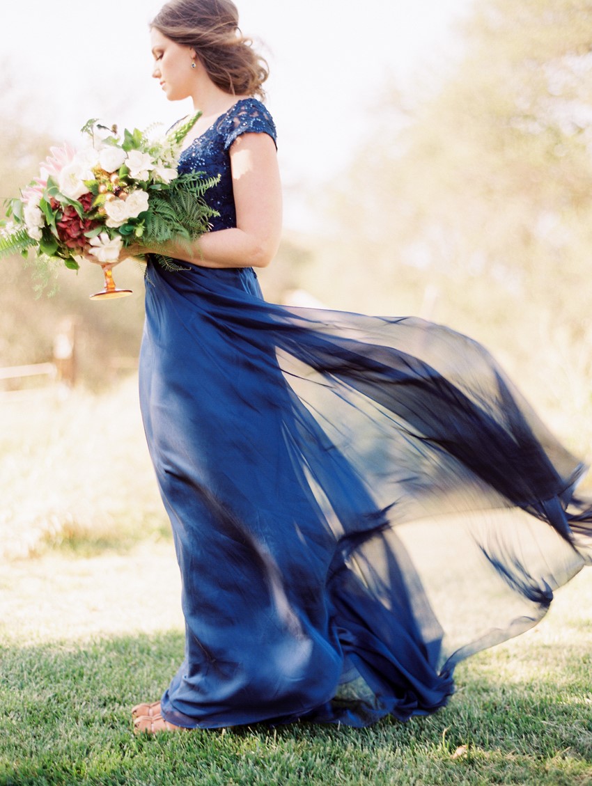 Blue Bridal Gown