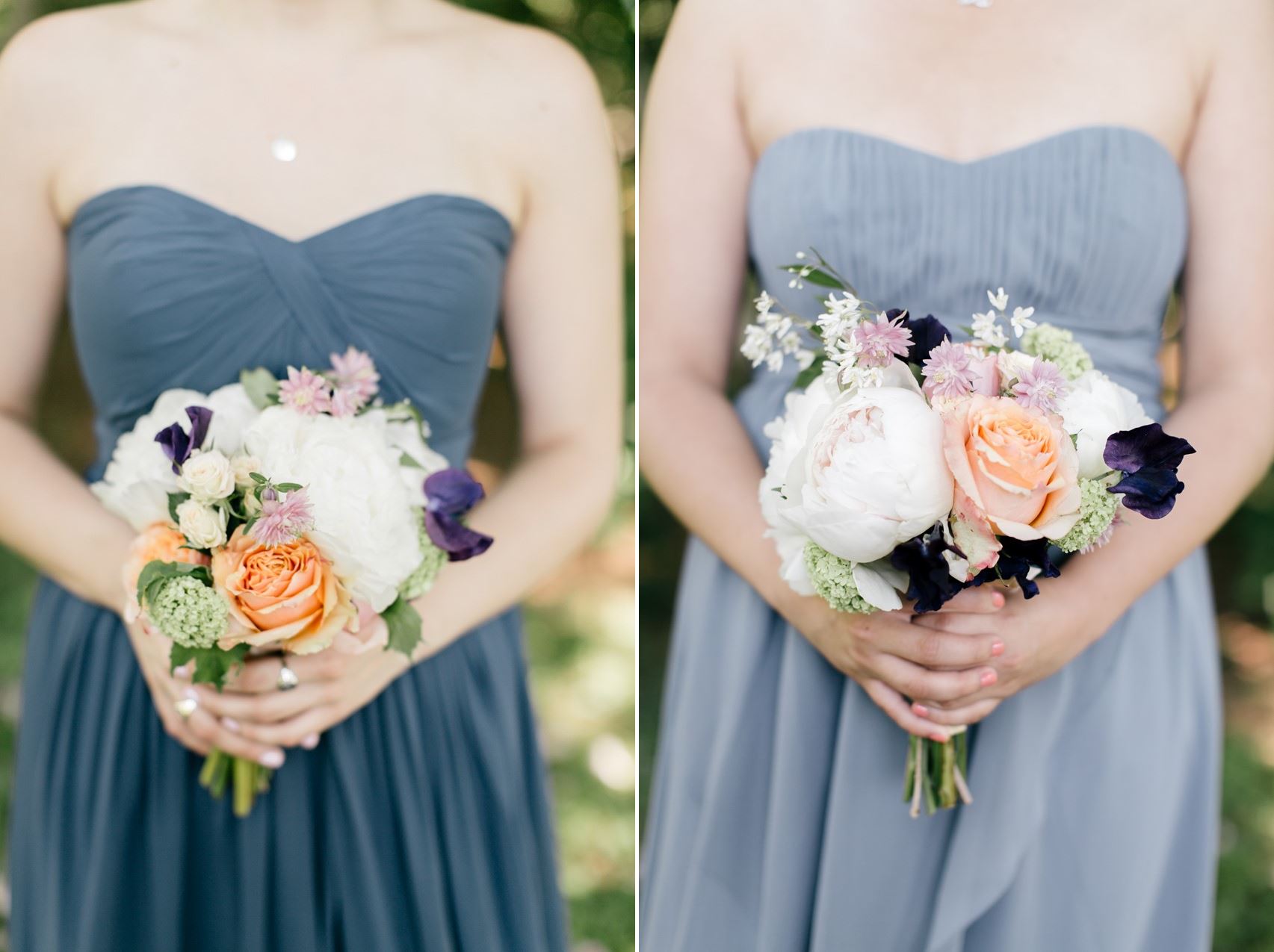 Romantic Bridesmaids Bouquets - An Enchanting Early Summer Garden Wedding