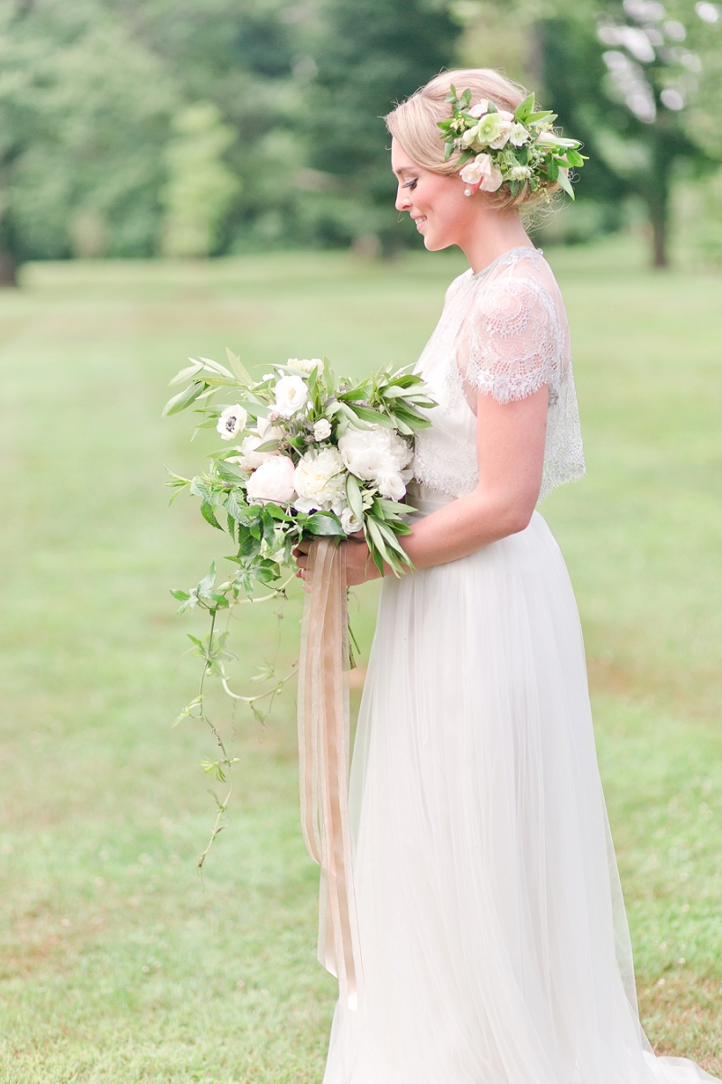 Wedding Dress - Romantic Spring Wedding Inspiration in Pretty Pastels and Rose Gold
