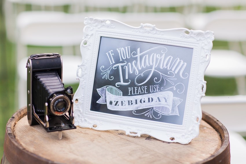 Wedding Instagram Sign - A Romantic Modern-Vintage Wedding with an Elegant Barn Reception Romantic Modern-Vintage Wedding with an Elegant Barn Reception