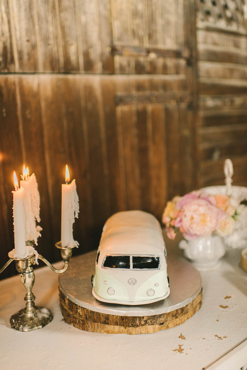 VW Camper Wedding Cake - A Romantic Vintage Spring Wedding