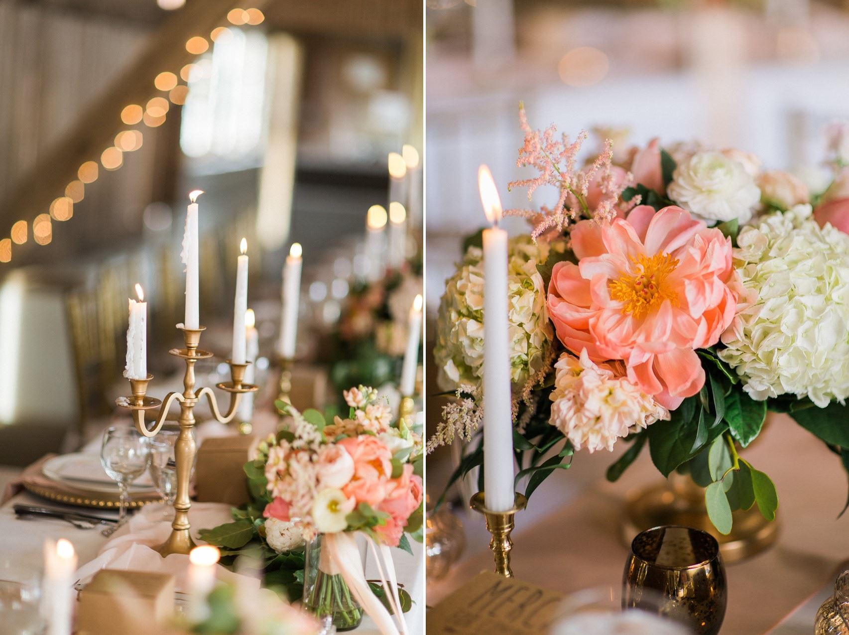 Elegant Wedding Tablescape - A Romantic Modern-Vintage Wedding with an Elegant Barn Reception Romantic Modern-Vintage Wedding with an Elegant Barn Reception