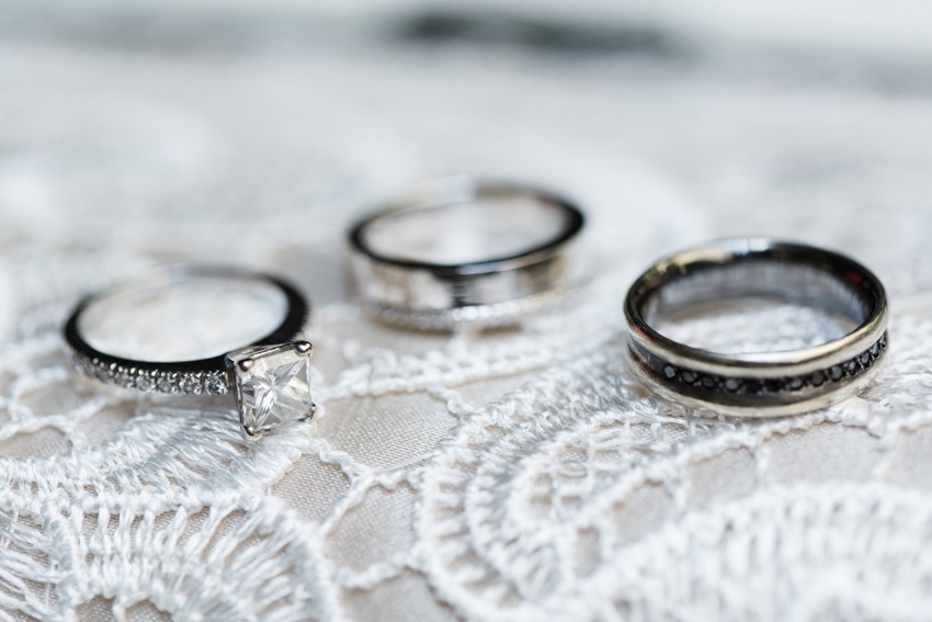 Wedding Rings - A Vintage Inspired City Wedding in a Crisp and Elegant Palette of Ivory, Black & Green