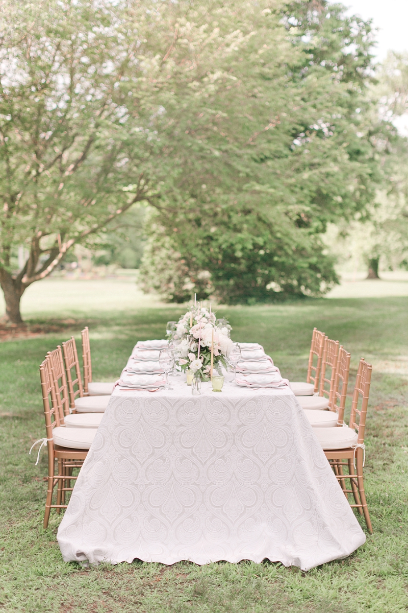 Outdoor Wedding Reception - Pretty Spring Wedding Ideas in Soft Pastels and Rose Gold