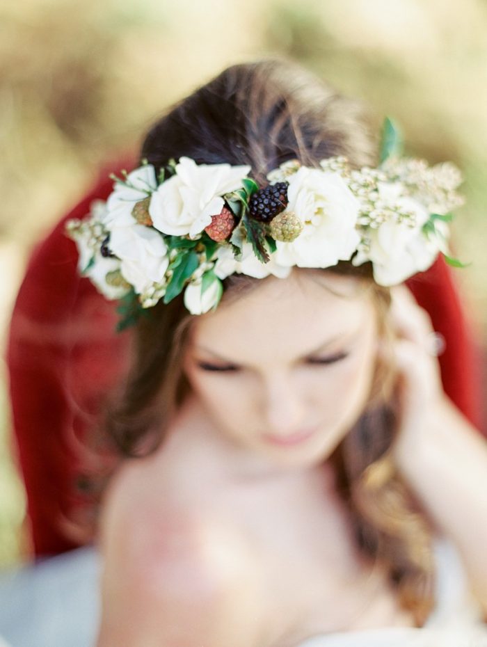 White Bridal Flower Crown
