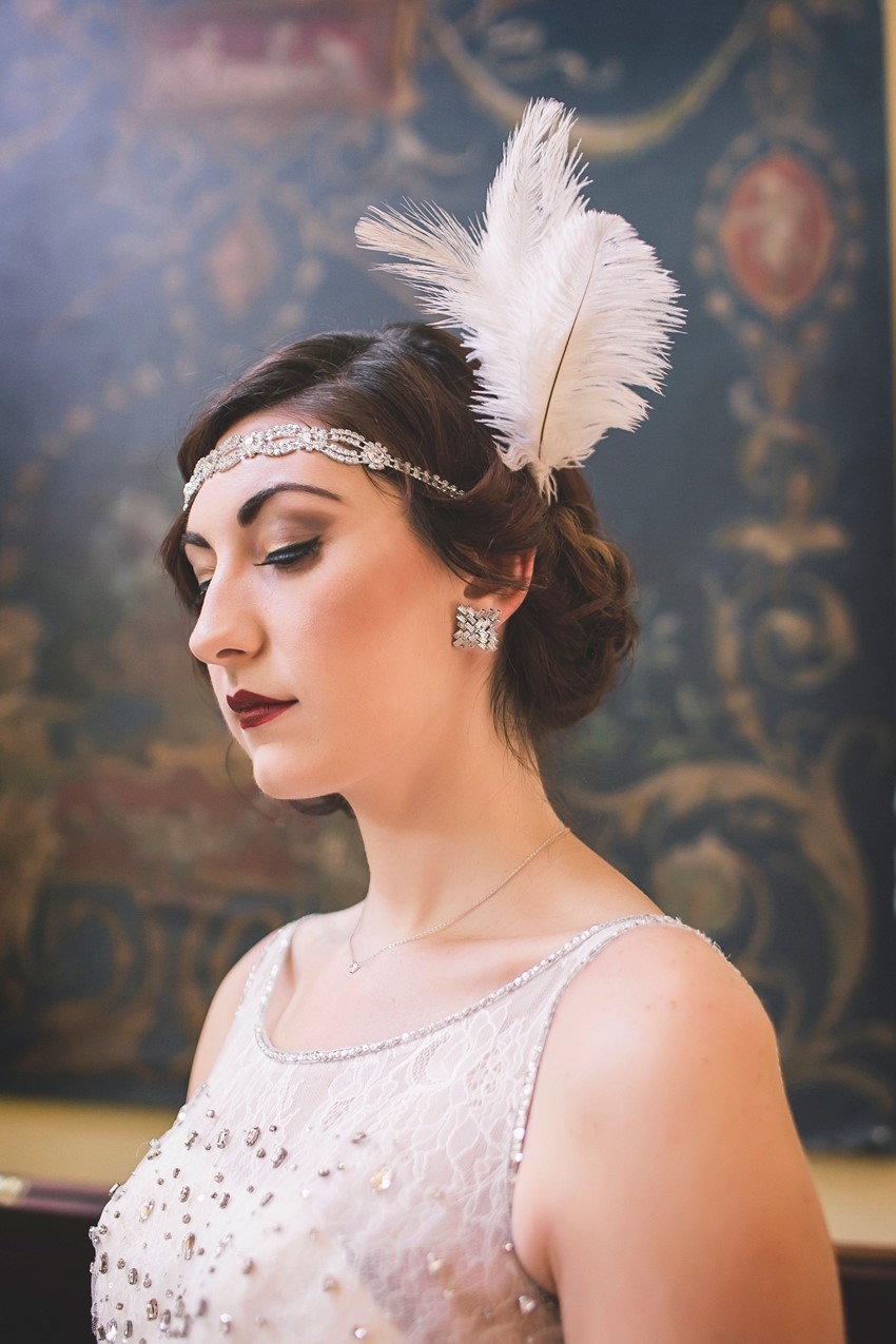 1920s Bridal Look - Glamorous Art Deco Wedding Inspiration 