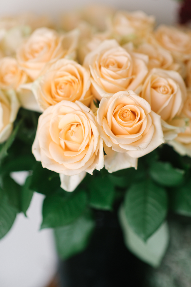 Peach Avalanche Roses - An Organic Hand-Tied Bridal Bouquet in Blush, Peach & Marsala