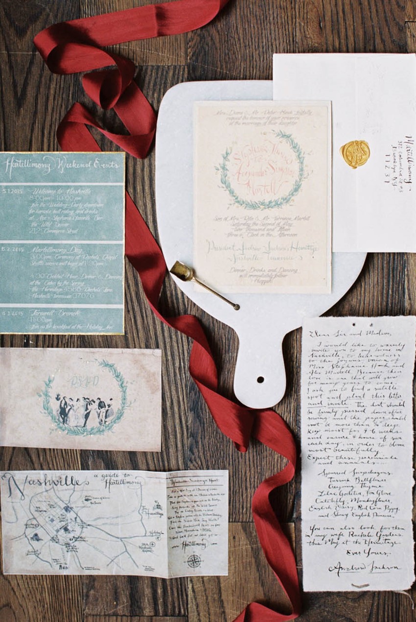 DIY Wedding Invitations - A Vintage Americana Wedding