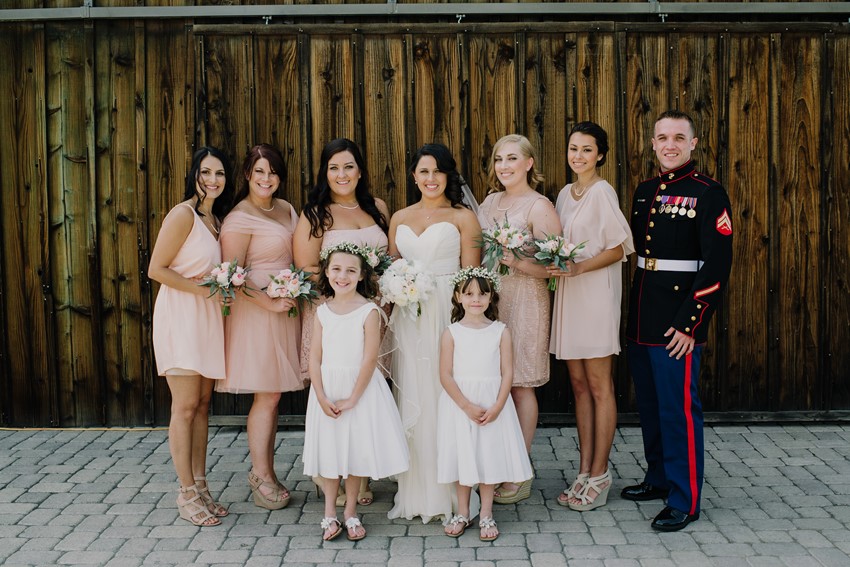 Blush Bridesmaid Dresses - An Intimate Outdoor Wedding in a Romantic Palette of Pink