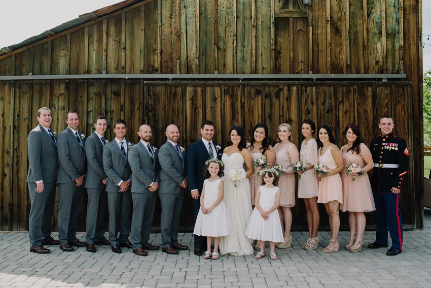 Bridal Party - An Intimate Outdoor Wedding in a Romantic Palette of Pink