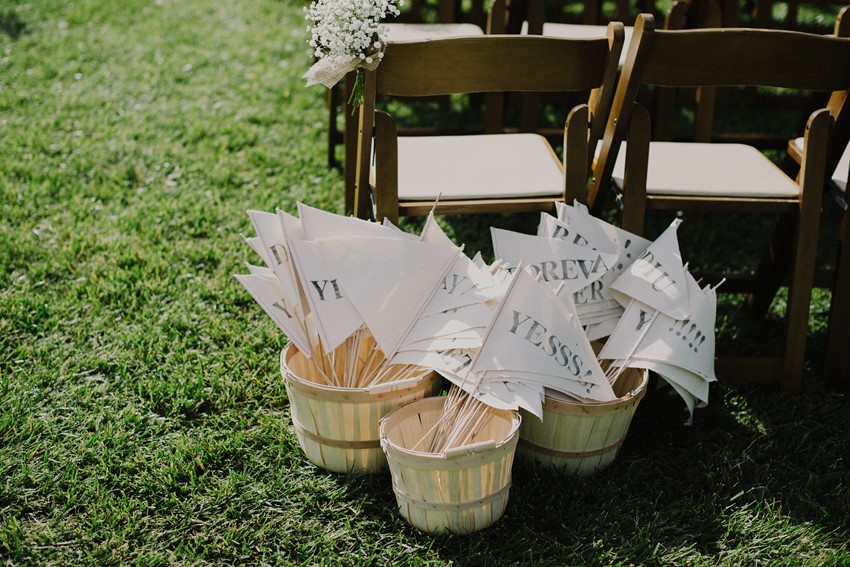 DIY Outdoor Wedding Ceremony Decor - An Intimate Outdoor Wedding in a Romantic Palette of Pink