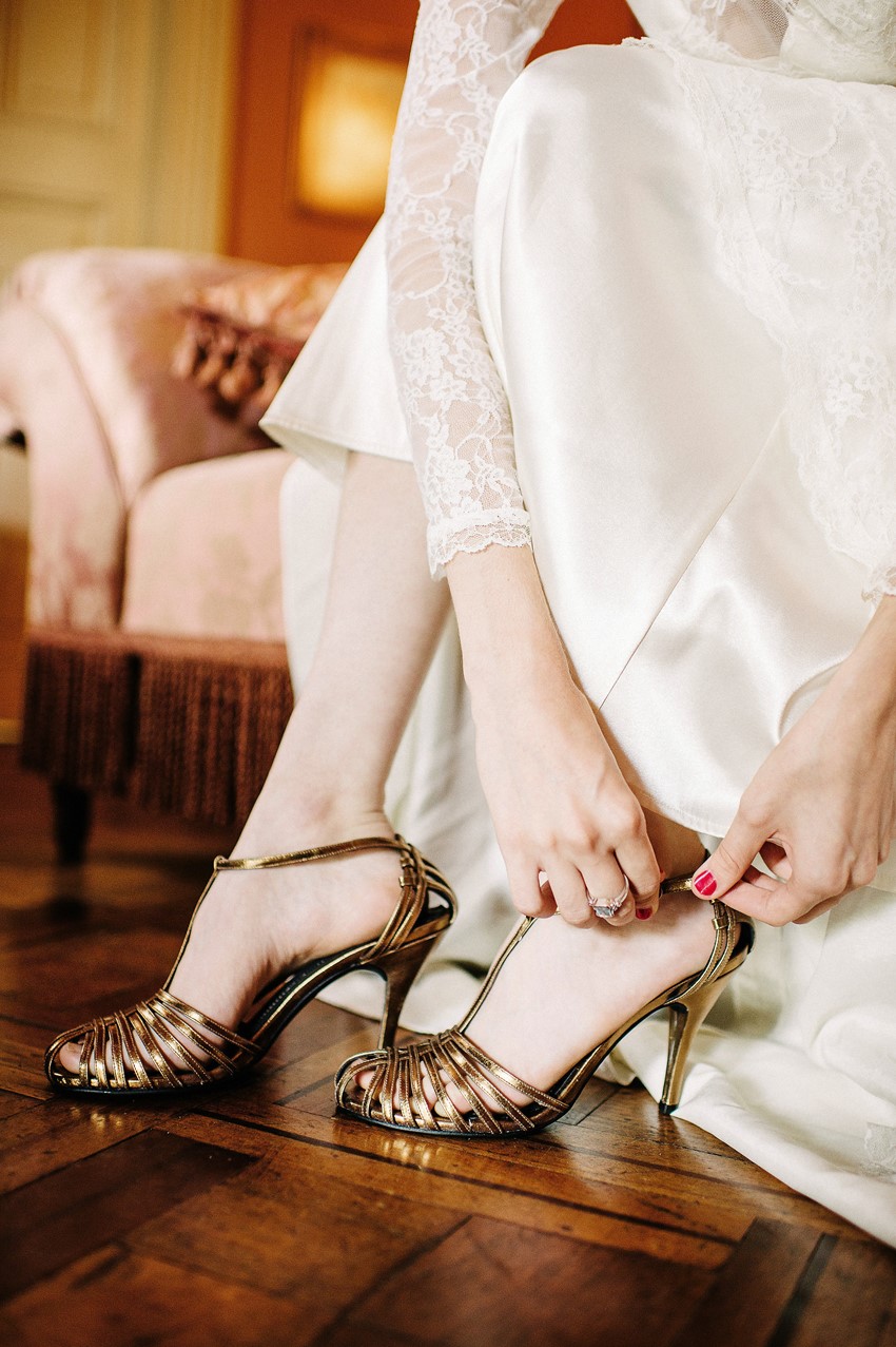 Bronze Bridal Shoes - A Breathtaking Colonial Wedding Styled Shoot in Lima