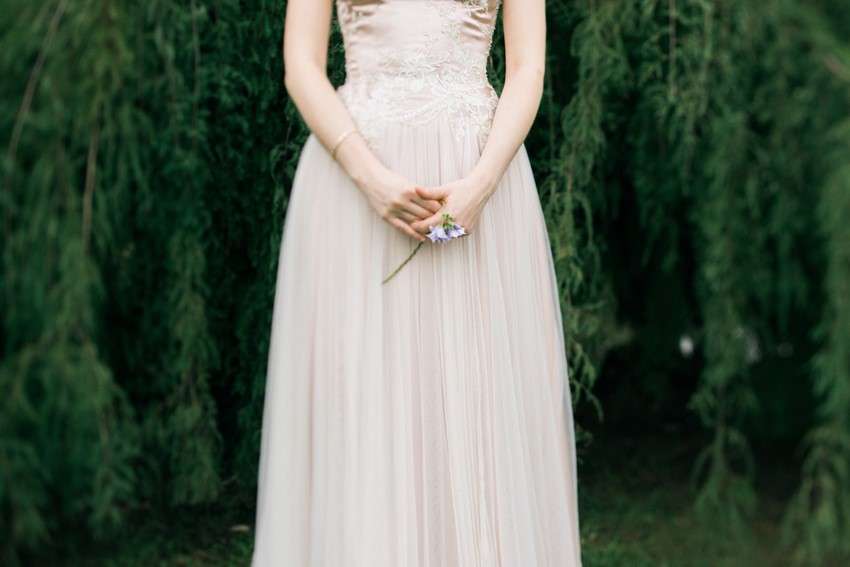 Beautiful Pale Pink Wedding Dress