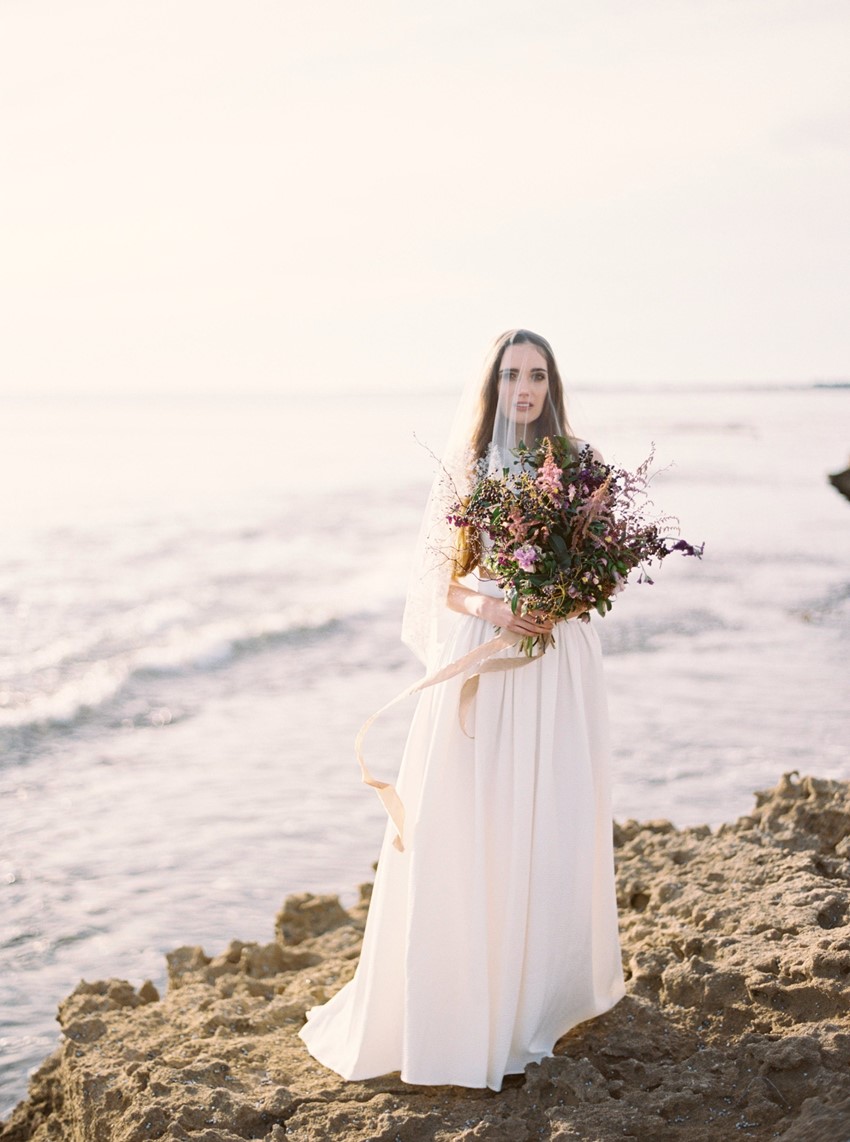 Elegant beach bride
