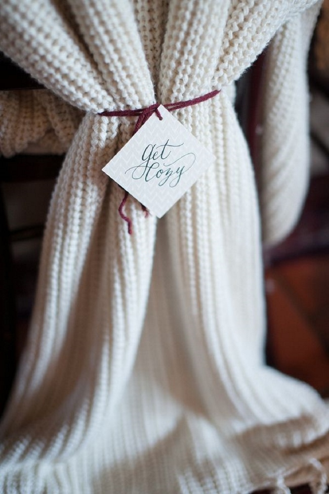 Blanket Wedding Favours for an Autumn Wedding