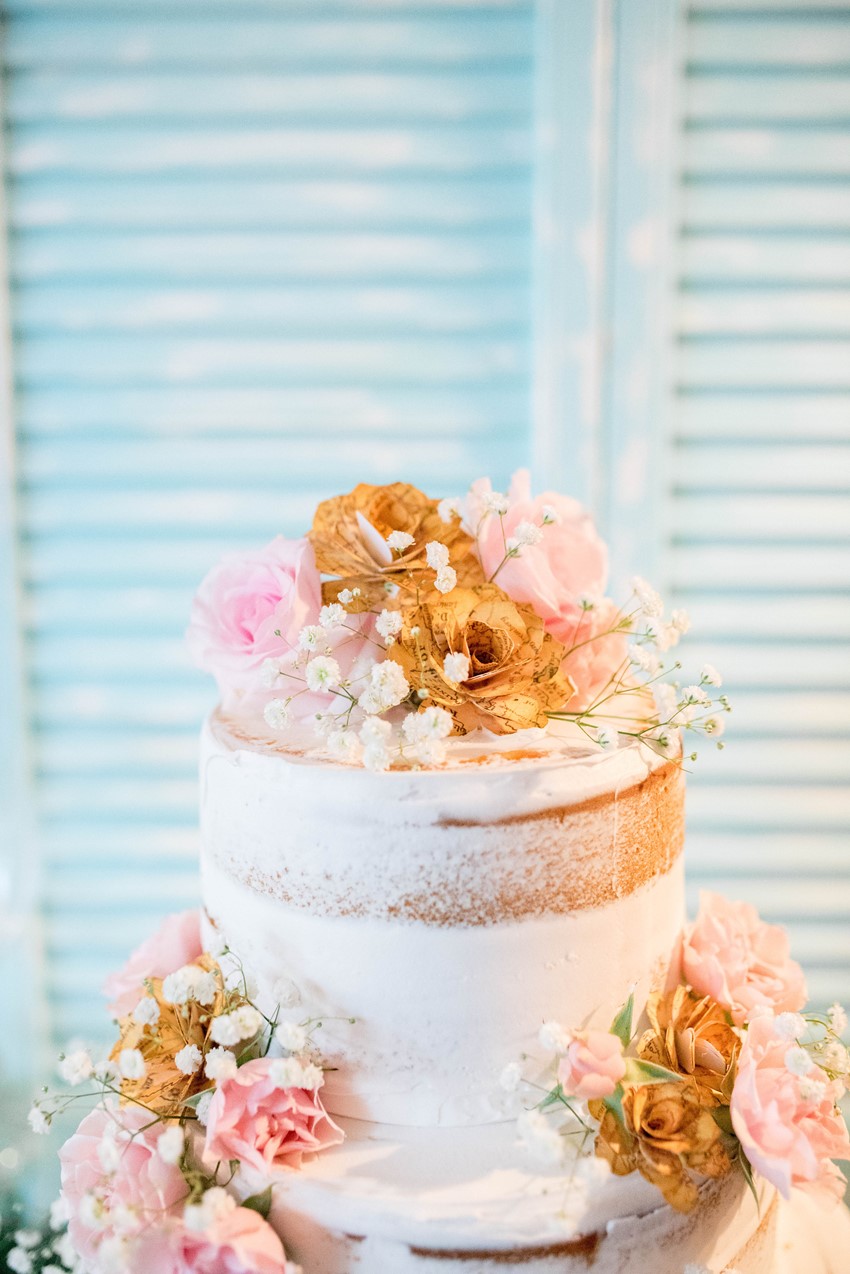 Pretty Naked Wedding Cake