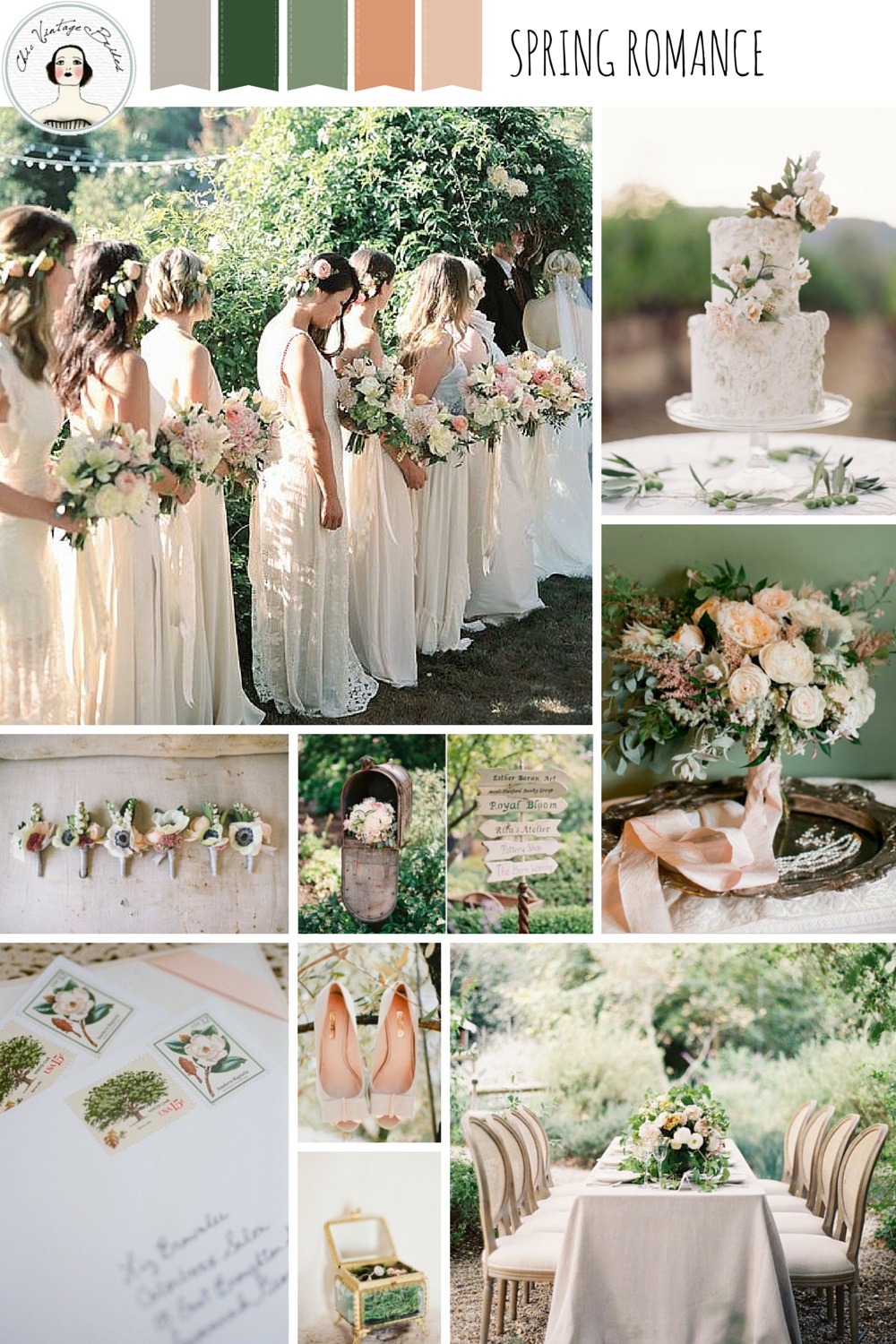 Spring Romance – Garden Wedding Inspiration in Pretty Pastel Shades of Peach, Blush & Green