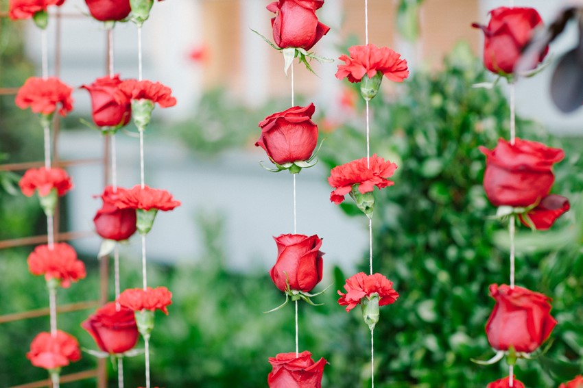 DIY Roses Wedding Backdrop