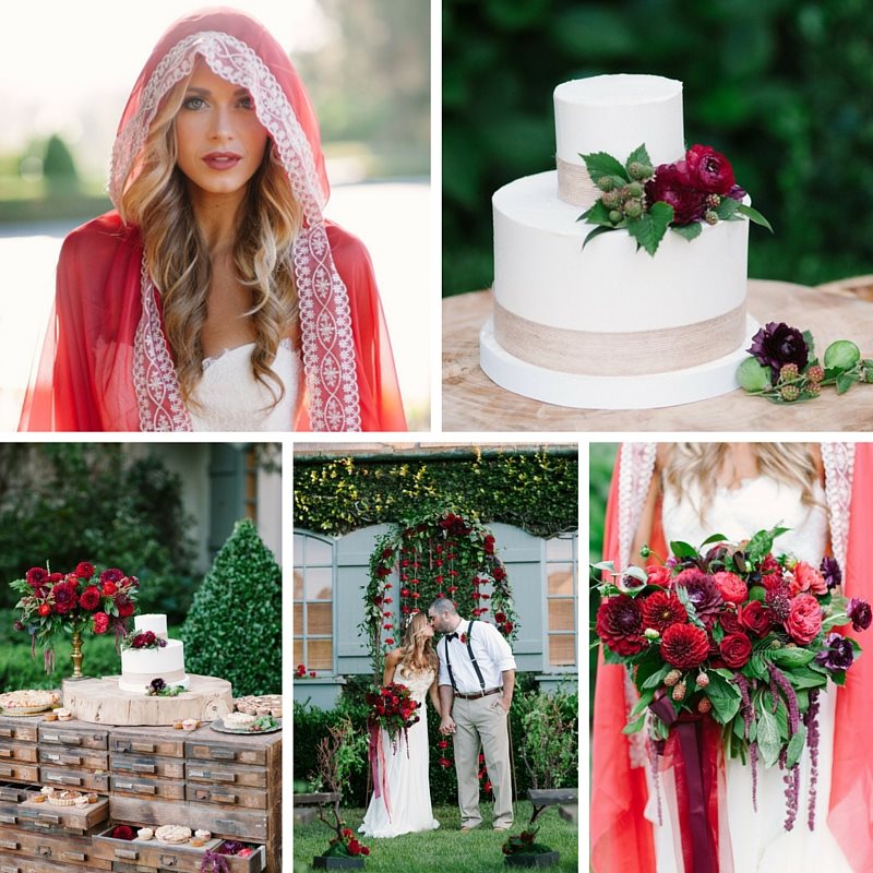 An Enchanting "Little Red Riding Hood" Wedding Inspiration Shoot
