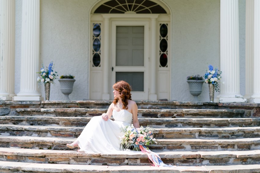 Dreamy Spring Wedding Inspiration in Pretty a Peach & Powder Blue Palette Photography by Anna Kardos