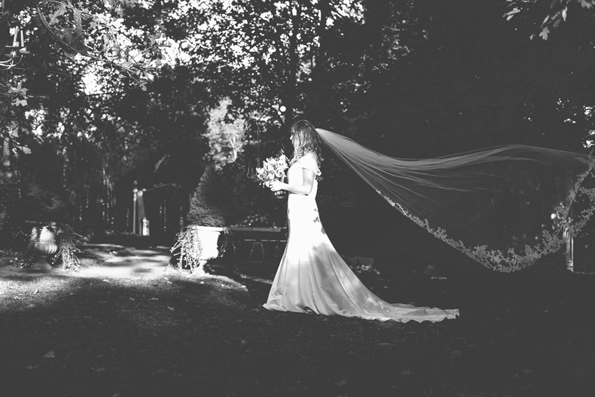 Black & White Bridal Portrait Photography by Gaudium Photography