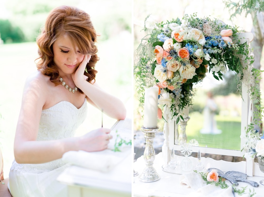 Dreamy Spring Wedding Inspiration in Pretty a Peach & Powder Blue Palette Photography by Anna Kardos