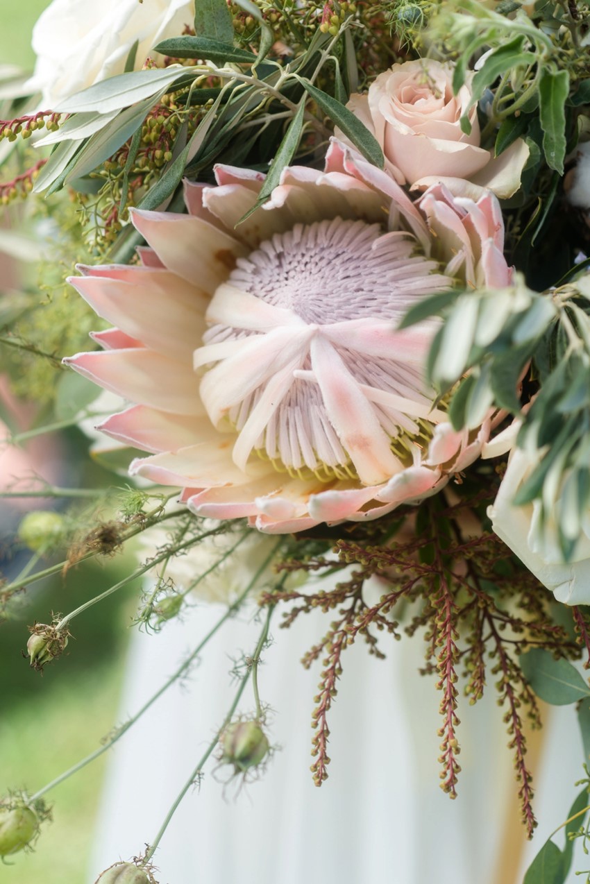 Protea Bridal Bouquet // Photography by Caroline & Evan Photography
