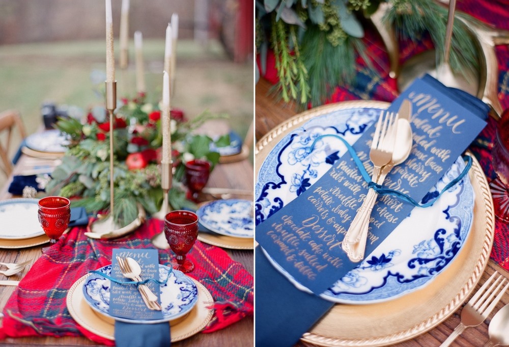 Beautiful Winter Wedding Tablescape Photography by Shannon Duggan Photography