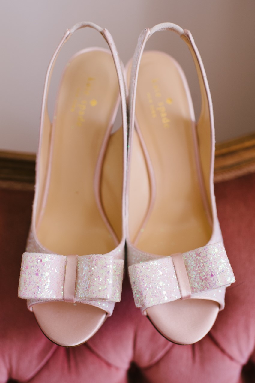 Pale Pink Bridal Shoes Photography by Claire Morgan