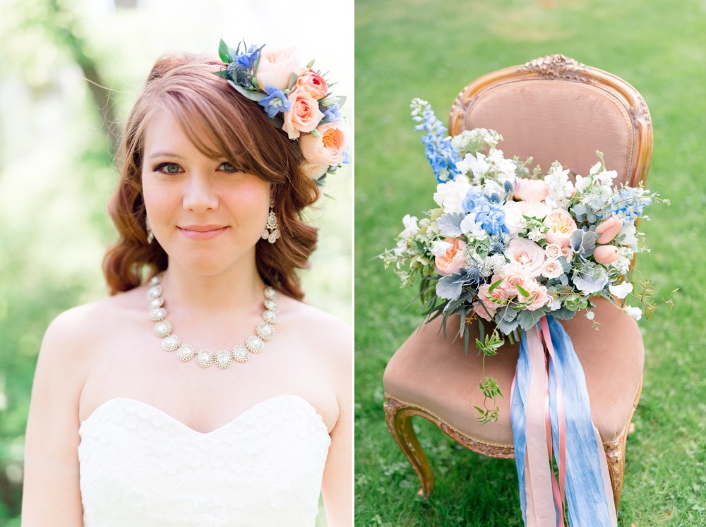 Romantic Spring Wedding Flowers Photography by Anna Kardos Photography